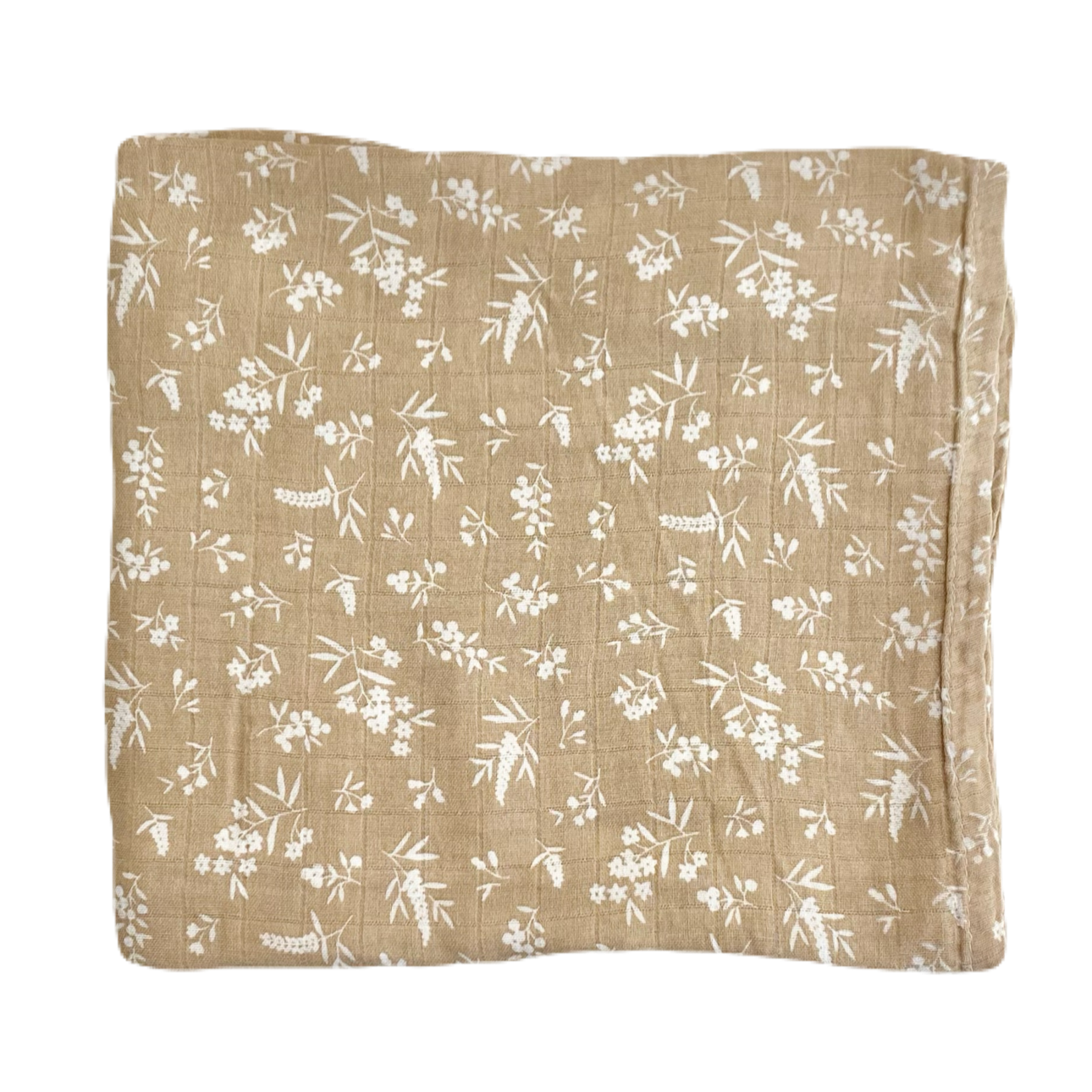 Mousseline fleurie beige