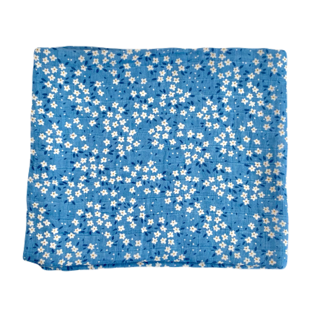 Mousseline fleurie bleue