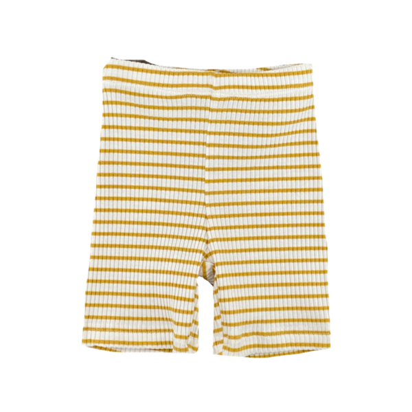 Mustard lined cycling shorts Les Bambins