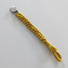 Mustard braided pacifier clip