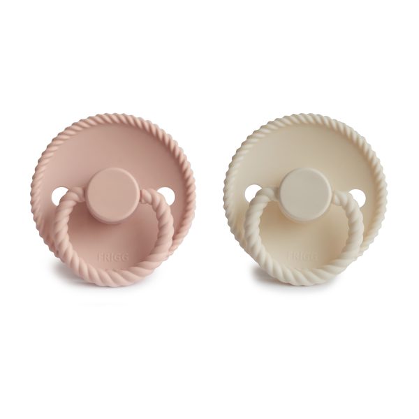 Rope silicone pacifier - Blush/Cream