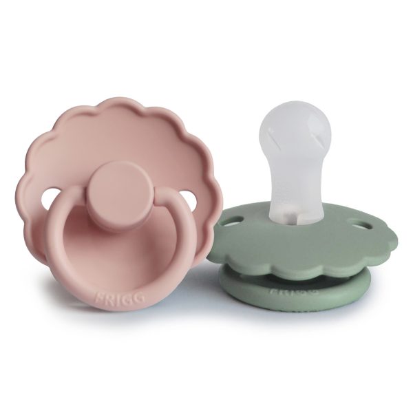 Daisy Silicone Pacifier - Blush/Sage