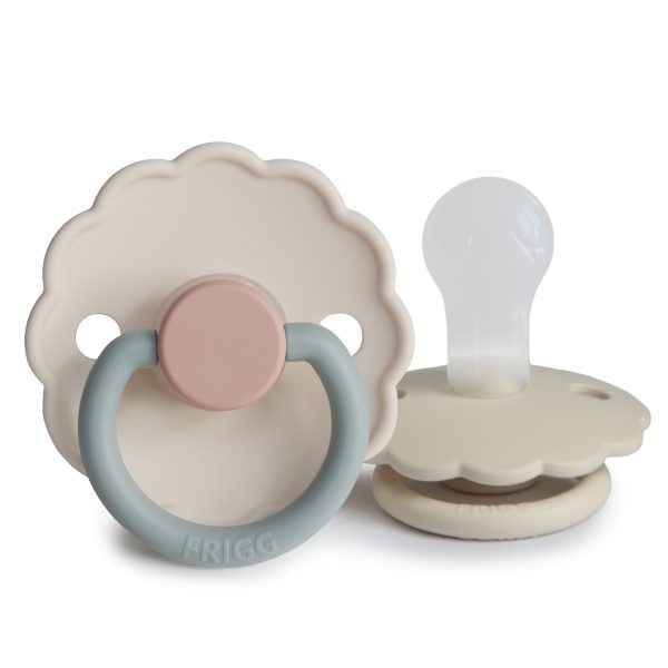 Daisy Silicone Pacifier - Cotton Candy/Sandstone