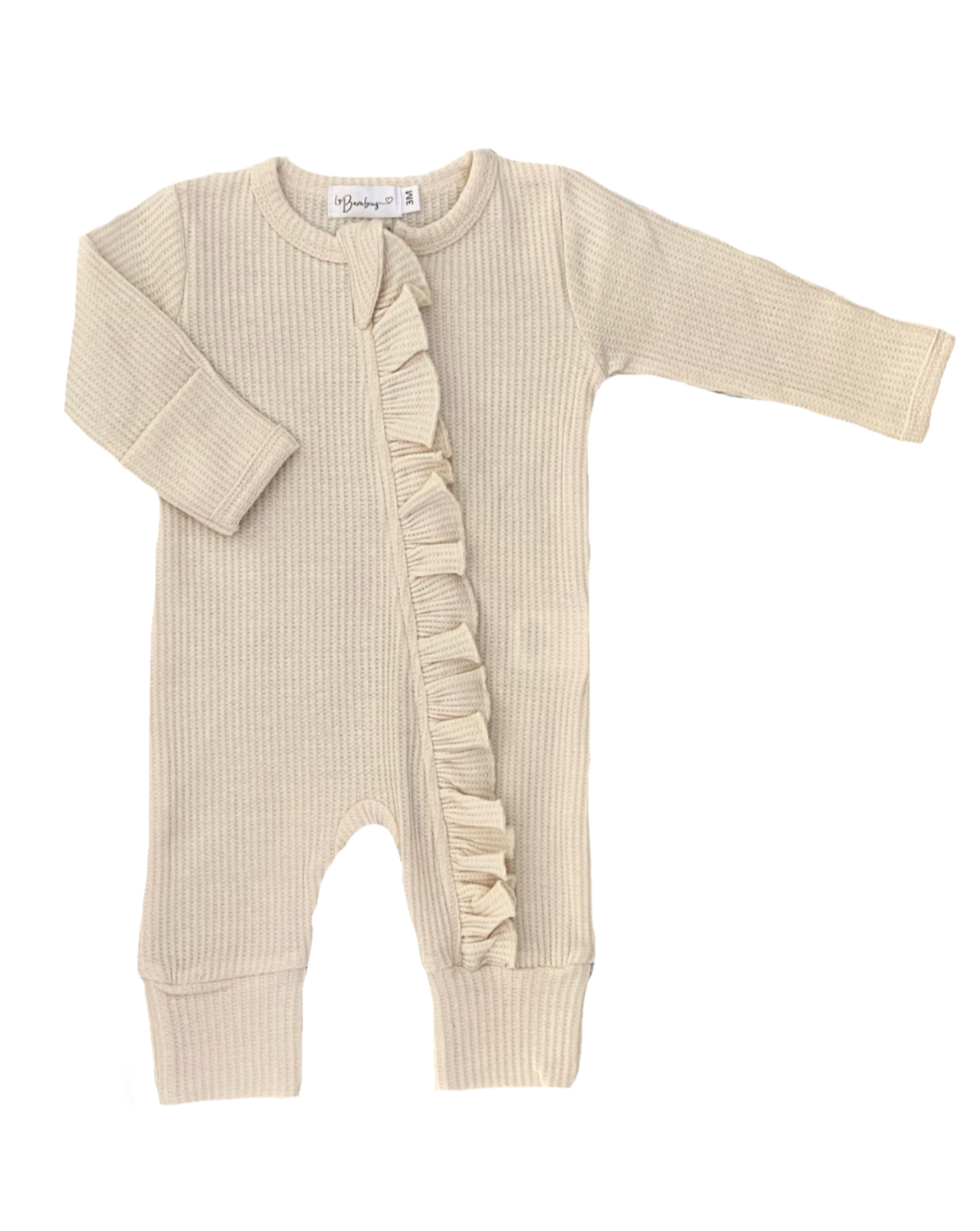 Jumpsuit gaufré crème
