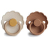 Load image into Gallery viewer, Daisy Silicone Pacifier - Chamomile/Peach Bronze